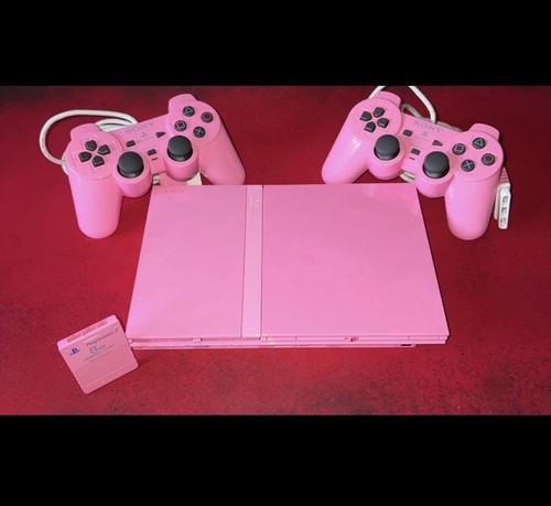 Console ps2 slim pink rosa - console,