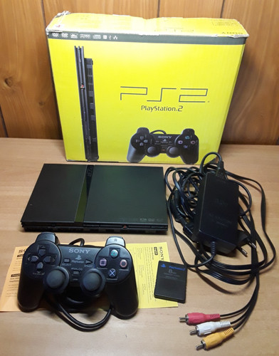 Console playstation ps2 slim - console,