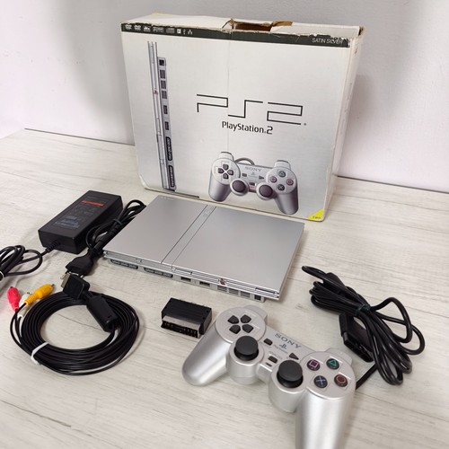 Console sony ps2 slim - console, silver